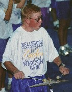 Justin Thomas Sayger playing drums Aug 1998